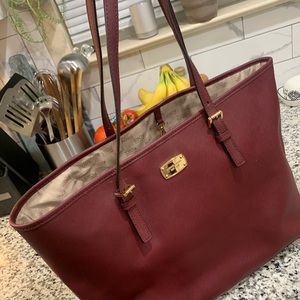 Michael Kors large Burgundy Saffiano bag